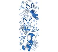 Komar Non-Woven Photo Wallpaper Marvel Spidey and His Amazing Friends Blue Lines Size 100 x 250 cm Children's Bedroom Wallpaper