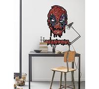 Komar Marvel Wall Tattoo Deadpool Meltpool - 50 x 70 cm (Width x Height) - 2 Pieces - Decorative Stickers, Wall Sticker, Wall Decoration, Children's Room - 14115h