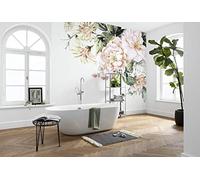 Komar Nasrin Non-Woven Photo Wallpaper for Living Room, Bedroom, Roses and Flowers, Size: 300 x 280 cm (W x H), 6 Panels, Width 50 cm