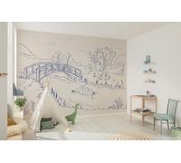 Komar Non-Woven Photo Wallpaper Disney Winnie The Pooh Blue Ink Size 350 x 250 cm Children's Wallpaper