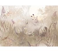 Komar Non-Woven Photo Wallpaper - Dragonfly Pond - Size 350 x 250 cm, Width 50 cm - Wallpaper, Meadow, Flowers