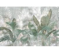 Komar Non-Woven Photo Wallpaper - Sequins Tropicales - Size 368 x 248 cm - Wallpaper, Tropicals, Plants, Living Room, Bedroom