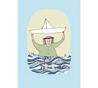 Komar Paper Ship - Size: 50 x 70 cm Wall Art Print (without frame) - PURE Boutique