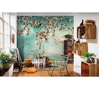 368x254cm bedroom wall mural photo wallpaper Japanese garden pink flowers