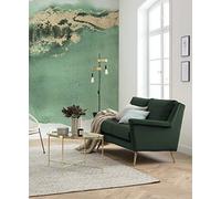 Komar Posh Non-Woven Photo Wallpaper for Living Room, Bedroom, Decoration, Retro, Gold, Size: 200 x 280 cm (W x H), 4 Panels, Width 50 cm