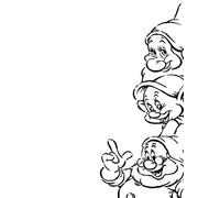 Komar Snow White Dwarves, black, white, 30 x 40 cm
