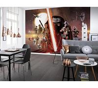 Komar Star Wars EP7 The Force Awakens Collage Wallpaper Mural, Vinyl, Multi-Colour, 368x0.2x254 cm