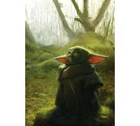 Komar Star Wars IADX4-018 Non-Woven Photo Wallpaper Mandalorian Grogu Acrylic Size 200 x 280 cm (Width x Height) Baby Yoda Children's Wallpaper