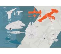 Komar Star Wars Technical Plan Wall Mural, 2.54M X 3.68M