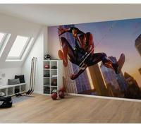 Komar Vlies Fototapete - Marvel Spider-Man Huge Jump - Größe 400 x 250 cm