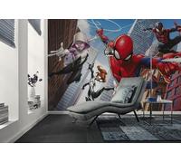 Komar Vlies Fototapete - Marvel Spider-Man Swinging Crew - Größe 400 x 250 cm
