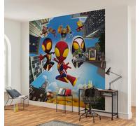 Komar Non-Woven Photo Wallpaper Marvel Spidey and His Amazing Friends Web Spinners Size 250 x 250 cm Children's Bedroom Wallpaper
