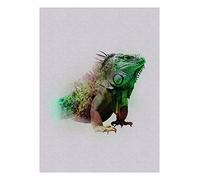 Komar Wall Picture | Animals Paradise Iguana | Poster Picture Living Room Bedroom Decoration Art Print | No Frame | P083C-30x40 | Size: 30x40 cm (Width x Height)