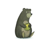 Komar Wall Picture | Cute Animal Bear | Poster Picture Living Room Bedroom Decoration Art Print | No Frame | P11J-40x50 | Size: 40x50 cm (Width x Height)