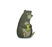 Komar Wall Picture Cute Animal Bear Poster Picture Living Room Bedroom Decoration Art Print Without Frame P111J-50x70 Size 50x70 cm (Width x Height)