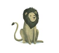 Komar Wall Picture | Cute Animal Lion | Poster Picture Living Room Bedroom Decoration Art Print | No Frame | P11E-40x50 | Size: 40x50 cm (Width x Height)