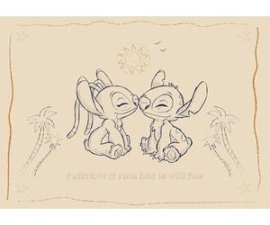 Komar Wall Picture Disney Lilo and Stitch Your Day in the Sun Size 50 x 70 cm Poster Nursery Decoration Rolled without Frame
