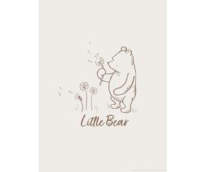 Komar Wall Picture Disney Winnie the Pooh Little Bear - Size 30 x 40 cm - Poster for Children's Room Decoration - Rolled without Frame Beige/Yellow