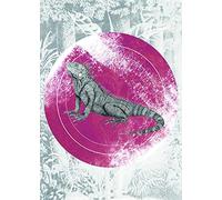Komar Wall Picture Iguana Circle Poster Picture Living Room Bedroom Decoration Art Print Without Frame P077C-50x70 Size 50 x 70 cm (Width x Height)