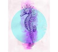 Komar Wall Picture | Sea Horse Circle | Poster Picture Living Room Bedroom Decoration Art Print | No Frame | P079C-40x50 | Size: 40x50 cm (Width x Height)