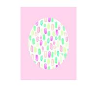 Komar Wall Picture Shelly Patterns Rose | Poster, Picture, Living Room, Bedroom Decoration, Art Print | Without Frame | P037C-40x50 | Size: 40 x 50 cm (width x height)