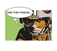 Komar Wall Picture Star Wars Classic Comic Quote Luke Children's Room Decoration Art Print Without Frame Available in 3 Sizes, Colourful, WB118-70x50
