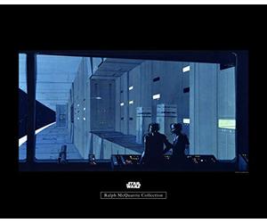 Komar Wall Picture Star Wars Classic RMQ Death Star Control Children's Room Decoration Art Print Without Frame WB132-50 x 40 cm Size 50 x 40 cm (Width x Height)