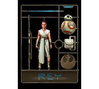 Komar Wall Picture Star Wars Toy Rey Children's Room Decoration Art Print Without Frame Available in 3 Sizes, Colourful, WB182-50x70