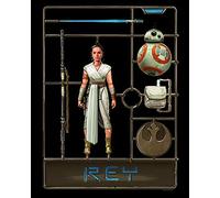 Komar Wall Picture Star Wars Toy Rey Children's Room Decoration Art Print Without Frame Available in 3 Sizes, Colourful, WB182-40x50