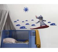 Komar Wall Sticker Disney Stitch Live Action Hit the Waves Size 70 x 50 cm (13 Pieces) Wall Stickers Children's Room Wall Decoration Blue