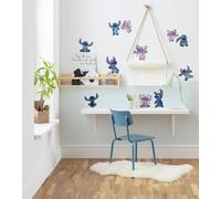 Komar Wall Sticker - Stitch and Angle Happy - Size 50 x 70 cm - Disney, Wall Sticker, Children's Room, Blue, Purple