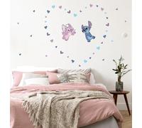 Komar Wall Sticker - Stitch in Love - Size 50 x 70 cm - Disney Wall Stickers Children's Room Stickers Colourful