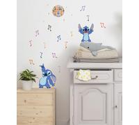 Komar Wall Sticker Stitch Music Size 50 x 70 cm Disney Children's Room Wall Sticker Colourful