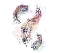 Komar Watercolour Feathers Inspiration Self-Adhesive Wall Stickers