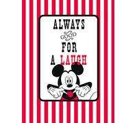 Komar WB039-30x40 cm Disney Wall Picture Mickey Mouse Laugh Children's Room Decoration Art Print Size 30 x 40 cm (Width x Height) Without Frame