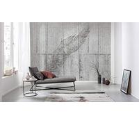 Komar X7-1023 Concrete Feather 7 Fleece 50 cm Concrete Look Wallpaper Decoration Wall Mural Wall Cover Design Wallpaper X7-1023 Grey/Black Size: 350 x 250 cm