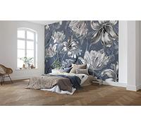 Komar X7-1041 Non-Woven Photo Wallpaper Merian Blue Size 350 x 250 cm 7 Strips Width 50 cm Flowers Floral Design Bedroom Wallpaper Decoration Wall Mural Wall Covering Design Wallpaper