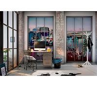 Komar XXL4-017 368 x 248 cm "Loft Scenic" Wallpaper Mural - Purple (Pack of 4)