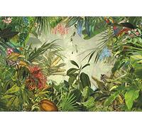 Komar XXL4-031 368 x 248 cm "Into The Wild Tropical Rain Forest Scenic" Wallpaper Mural - Green (Pack of 4)
