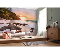 Komar XXL4-048 Komar Nature Secluded Lagoon Serene Scenic Wallpaper Wall Mural - (368 x 248 cm) - Blue, Green, White, Yellow, Brown, Grey (1-Piece)
