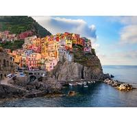 Komar XXL4-085 Non-Woven Photo Cinque Terre Size 368 x 248 cm 4 Parts Including Paste Wallpaper Living Room Bedroom, Colourful