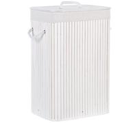 Laundry Basket KOMARI Bamboo White 72 L