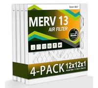Komashr 12x12x1 Air Filter MERV 13 (4-Pack), HVAC/Furnace AC Filter Replacement, Dust Defense-Comparable with MPR 1500-1900 & FPR 10 (Actual 11.75x11.75x0.75)