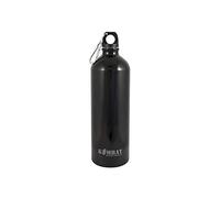 Kombat Aluminium Water Bottle With Carabina Black 1000ml