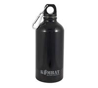 Kombat Aluminium Water Bottle With Carabina Black 500ml
