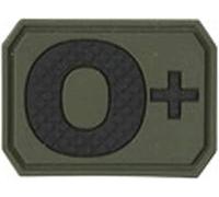 Kombat Blood Group Tactical Patch PVC with Hook and Loop Backing O Positive O+