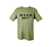 Kombat Mens Military Printed Army Combat British MASH 4077 US Army Green T-Shirt Tshirt (Large = Chest 103-111cm or 41.5 inch)