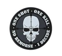 Kombat One Shot One Kill Patch PVC With Hook and Loop Backing