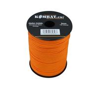 Kombat Para Cord 100 Metre Roll 3mm Day glow NEON Orange Paracord Great for Camping, Survival Kit, Basha, Tent, Bivi, Airsoft, Bushcraft etc