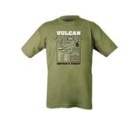 Kombat Tactical Vulcan Bomber Plane Green Mens Army Print Casual T-Shirt Cotton (Large= 43-44 Inch Chest)